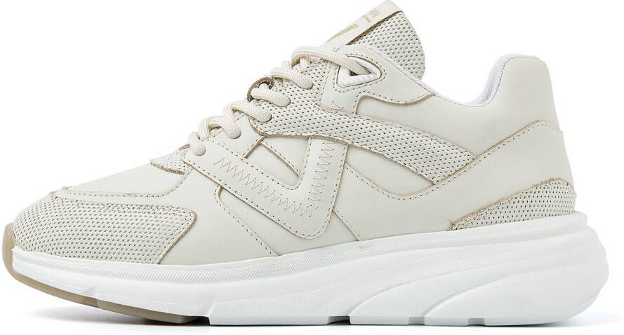 VIA VAI Lage Sneakers Dames Vic Kyro Maat: 37 Materiaal: Leer Kleur: Beige