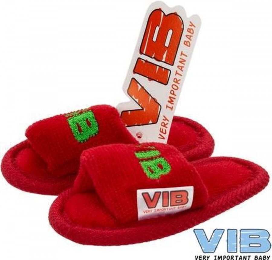 VIB kerst slippers rood