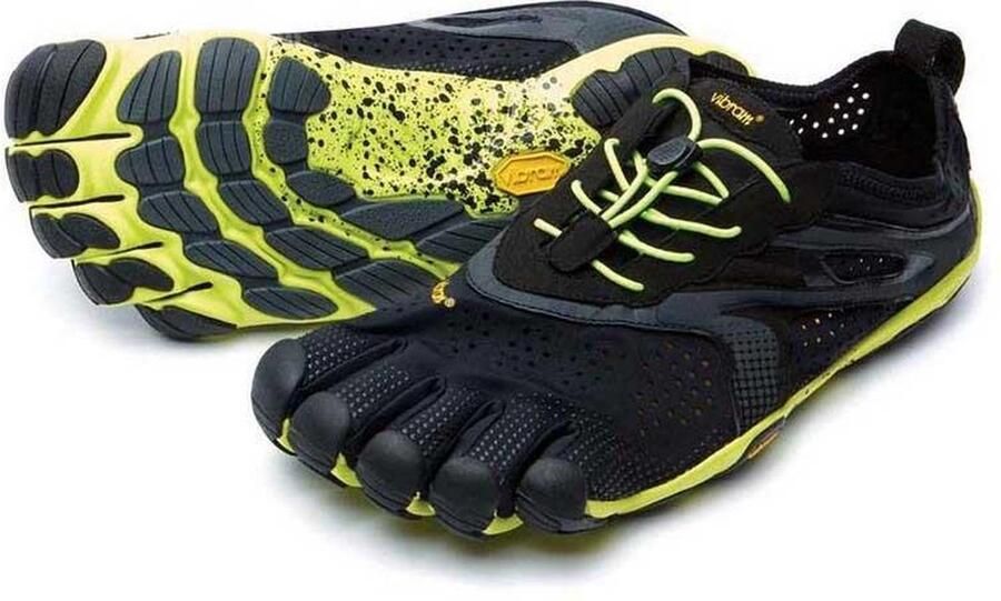Vibram Five Fingers V-Run Runningschoenen Heren Black Yellow - Foto 5