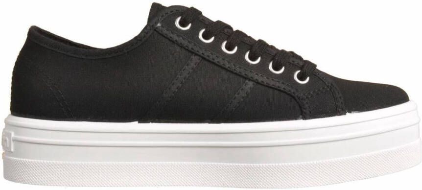 Victoria Witte Canvas Platform Sneakers Black Dames