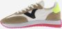 Victoria Cosmos Split Leather & Neon Sneakers -Beige Dames Sneaker leer - Thumbnail 3