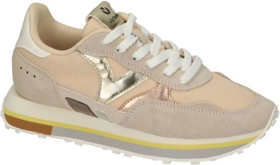 Victoria -Dames roze-goud metallic sneakers