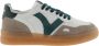 Victoria Seul Unisex Leather Effect Low Tennis & Color & Split Leather Pieces In Contrast 1257125 for Adults VERDE - Thumbnail 1