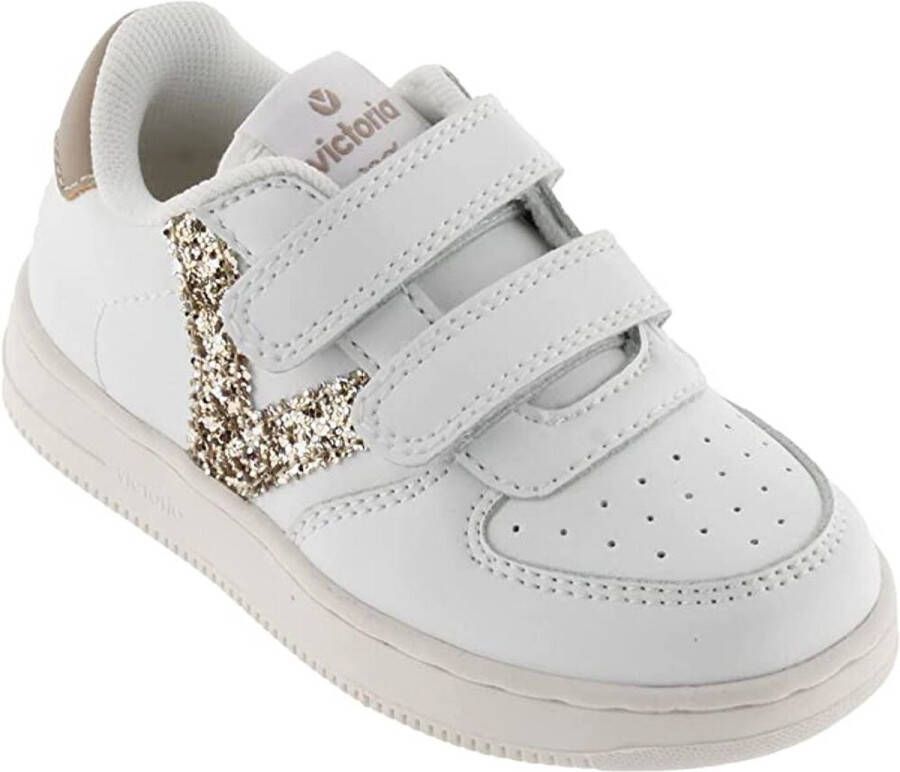 Victoria Meisjes Sneaker Wit Goud WIT