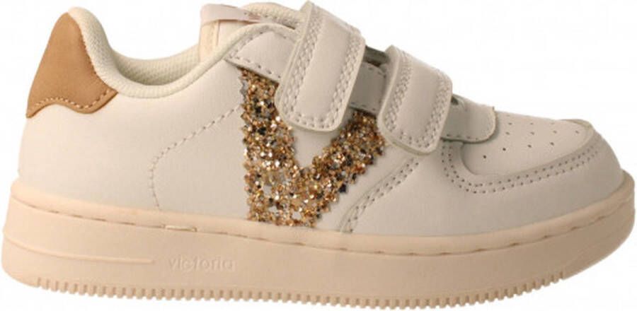 Victoria Meisjes Sneaker Wit Goud WIT