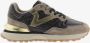 Victoria Smile Favorites Dames Sneakers Zwart Leer Suéde Metallic - Thumbnail 1