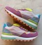Victoria Sneakers Luna Nylon Multicolor Rosa Split Leather - Thumbnail 1
