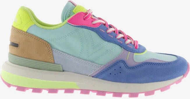 Victoria Sneakers Luna Nylon Multicolor Split Leather