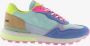 Victoria Sneakers Luna Nylon Multicolor Split Leather - Thumbnail 6