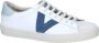 Victoria Contrast Leren Sneakers Grote Maten Blauw - Thumbnail 1