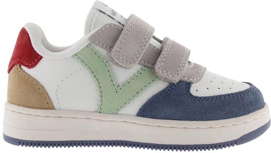 Victoria 1124116 leren sneakers blauw wit