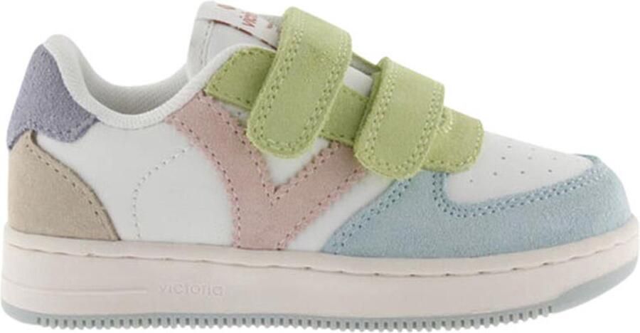 Victoria Celeste Kindersneaker 2 Velcro Mix Pastel Kleuren