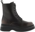 Victoria Dames enkellaarsjes Dublin Cordones Efecto Piel - Bruine