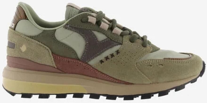 Victoria Dames Sneakers Groen Leer Suéde Colored