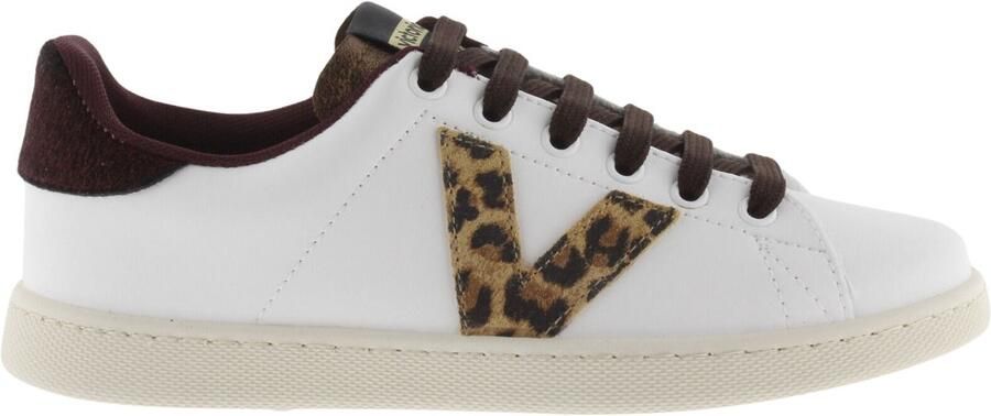 Victoria Dames sneakers met leerlook en dierenprint