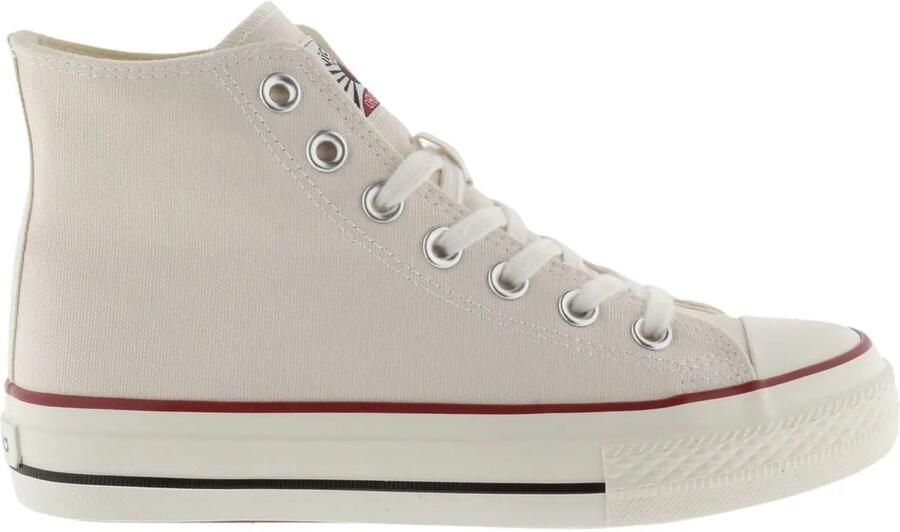 Victoria Dames sportschoenen van glanzend canvas Tribu White - Foto 3