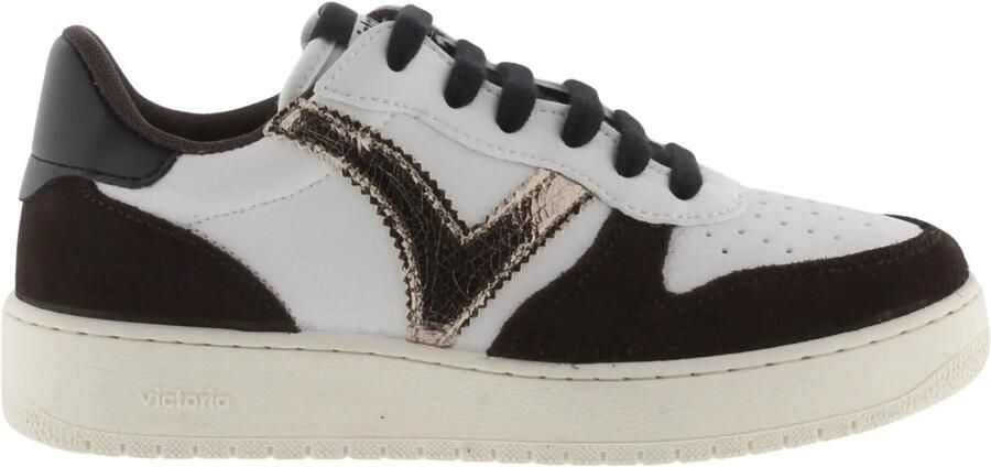 Victoria Dames sportschoenen van suède en metaal Madrid