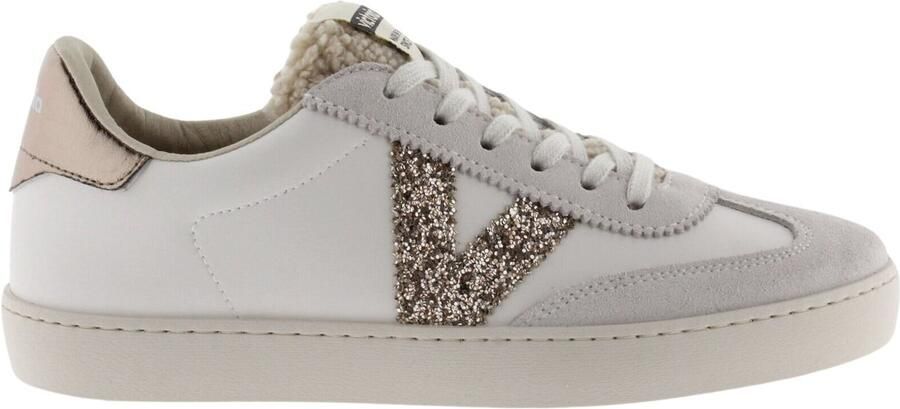 Victoria Damestrainers Berlin Ciclista Efecto Piel & Piezas Serraje & Logo Glitter