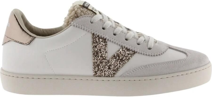 Victoria Damestrainers Berlin Ciclista Efecto Piel & Piezas Serraje & Logo Glitter