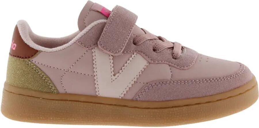 Victoria Gestreepte leren look babysneakers Olso
