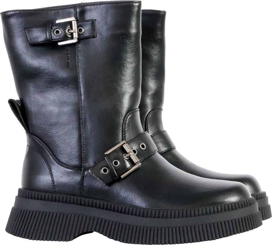 Victoria Enkellaarzen Boots 1301106 Dublin-gespen met leereffect