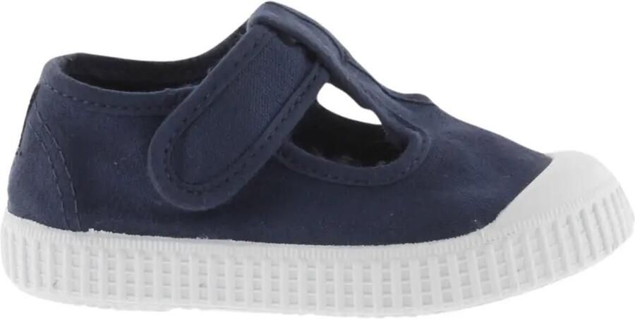 Victoria Children's scratch sandals 1915 toile teintée Blauw