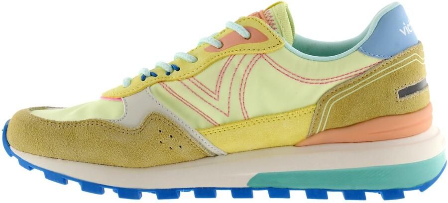 Victoria Lage leren sportschoenen