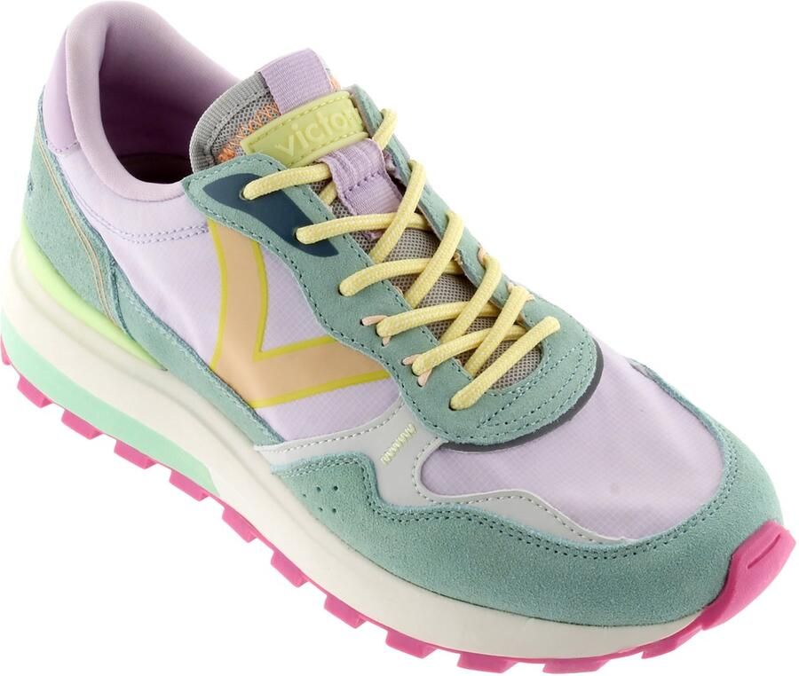 Victoria Lage leren sportschoenen