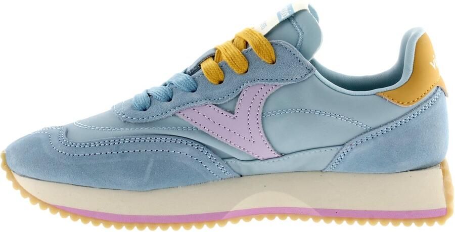 Victoria Lage leren sportschoenen