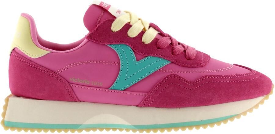 Victoria Lage leren sportschoenen