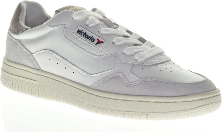 Victoria Lederen Comfort Sneaker Wit Veter