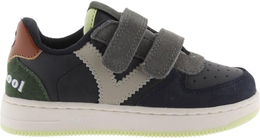 Victoria Leren en splitleren kinderschoenen met klittenband Tiempo - Foto 2
