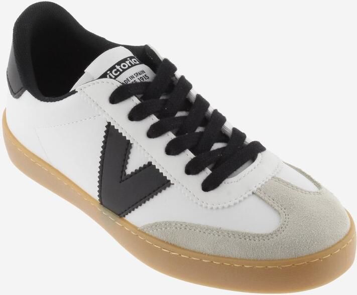 Victoria Leren en suede effect sneakers Berlin