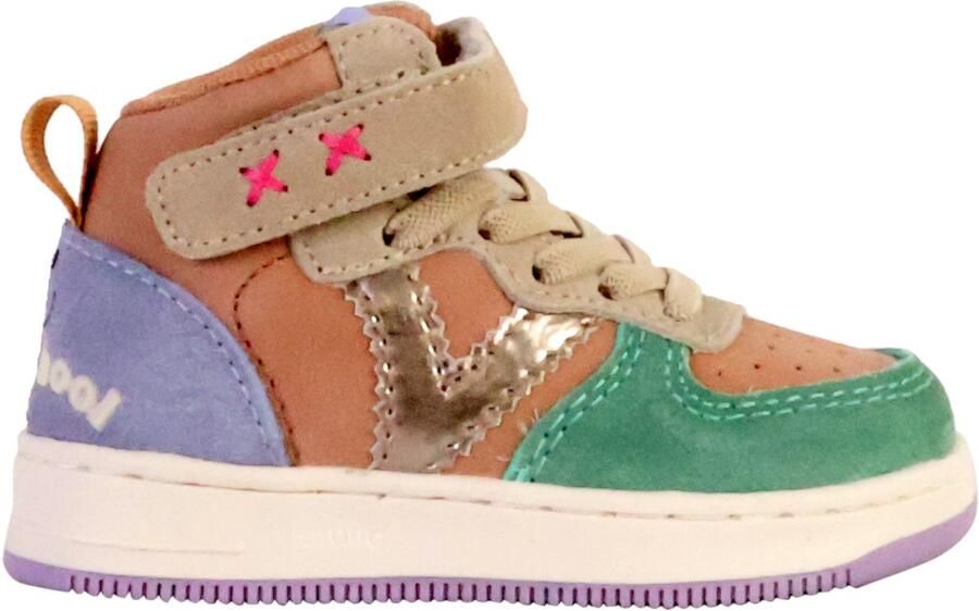 Victoria Lage Sneakers 1124122 Tiempo enkellaarzen met leereffect