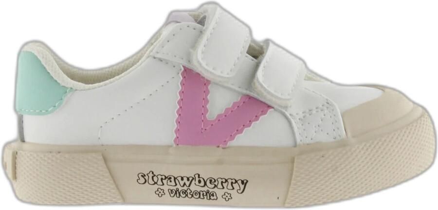 Victoria Baby leren look sneakers