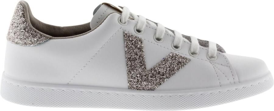 Victoria Leren sportschoenen tennis glitter Beige Dames - Foto 2