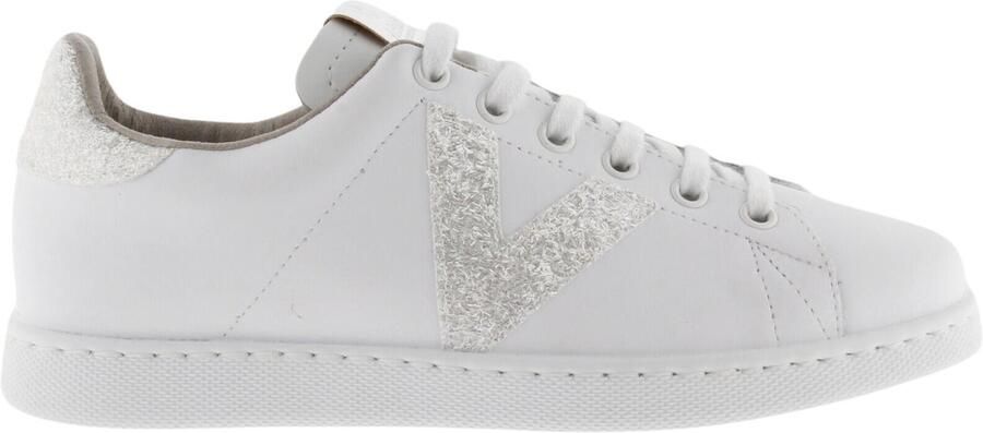 Victoria Leren sportschoenen tennis glitter Wit Dames