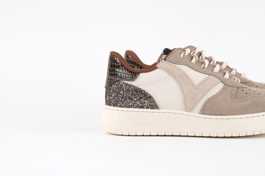 Victoria Madrid Suède & Glitter Sneaker Fashion Wear Vrouwen