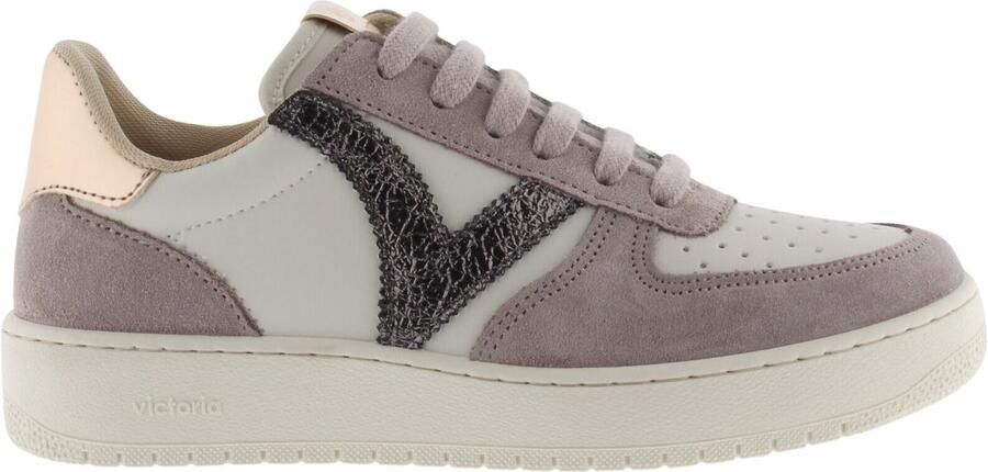 Victoria Metalen effect leren sneakers van suède voor dames Madrid
