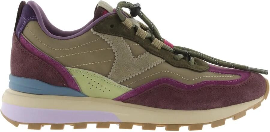 Victoria Nylon en suède sneakers Luna