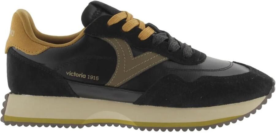 Victoria Nylon metaal en nubucklederen sneakers Cosmos