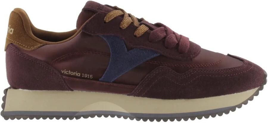 Victoria Nylon metaal en nubucklederen sneakers Cosmos