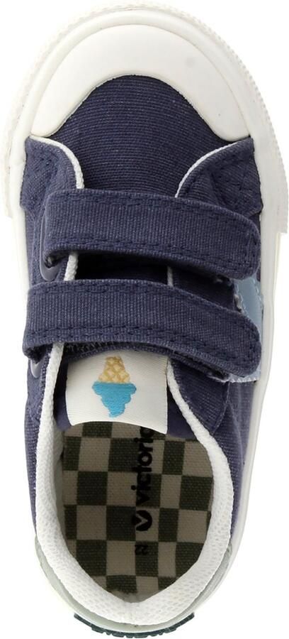 VICTORIA Kindersneakers van gekleurd canvas Tribu Tiras Lona jeansblauw - Foto 3