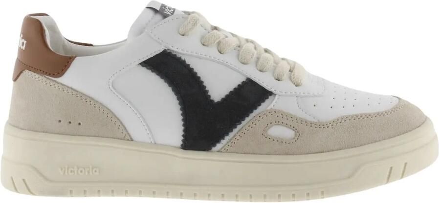 Victoria Sportschoenen met leereffect en splitleer Seul