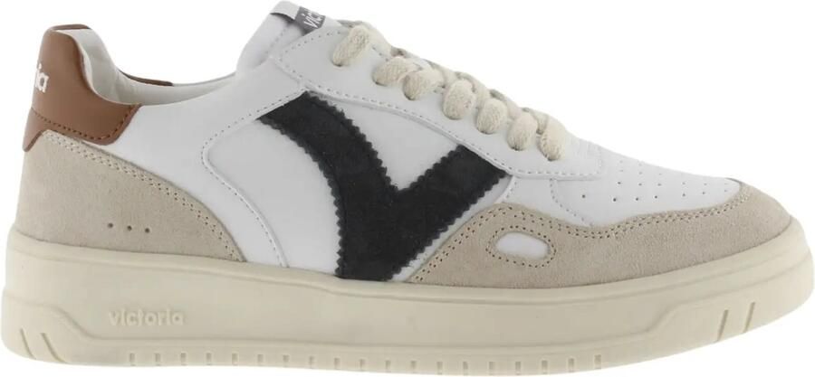 Victoria Sportschoenen met leereffect en splitleer Seul