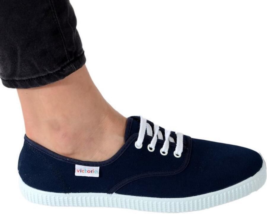 Victoria Trainers 1915 Engels canvas Blauw - Foto 3