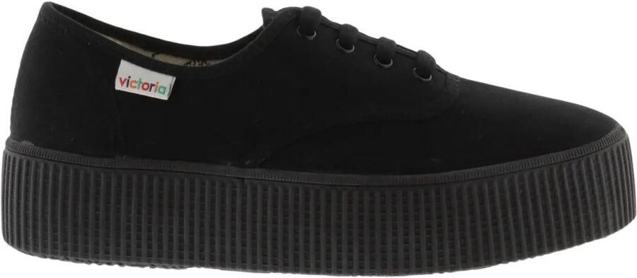 Victoria Stijlvolle sneakers met dubbele zool voor vrouwen Black Dames