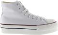 Victoria Hoge Sneakers 061101 Tribu Doble Botín Lona de Mujeres - Wit