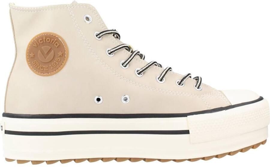 Victoria Dubbele sportschoenen van imitatieleer voor dames Tribu Sierra Beige Dames