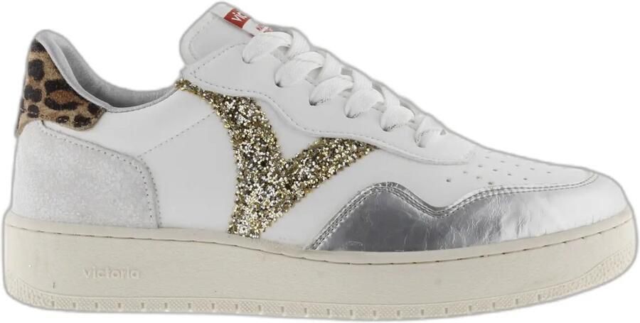 Victoria Vrouwen sneakers met metallic en dierenprint Madrid